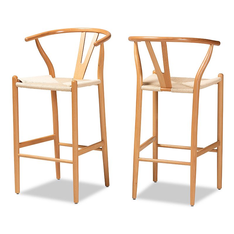 Baxton Studio Paxton Bar Stool 2-piece Set