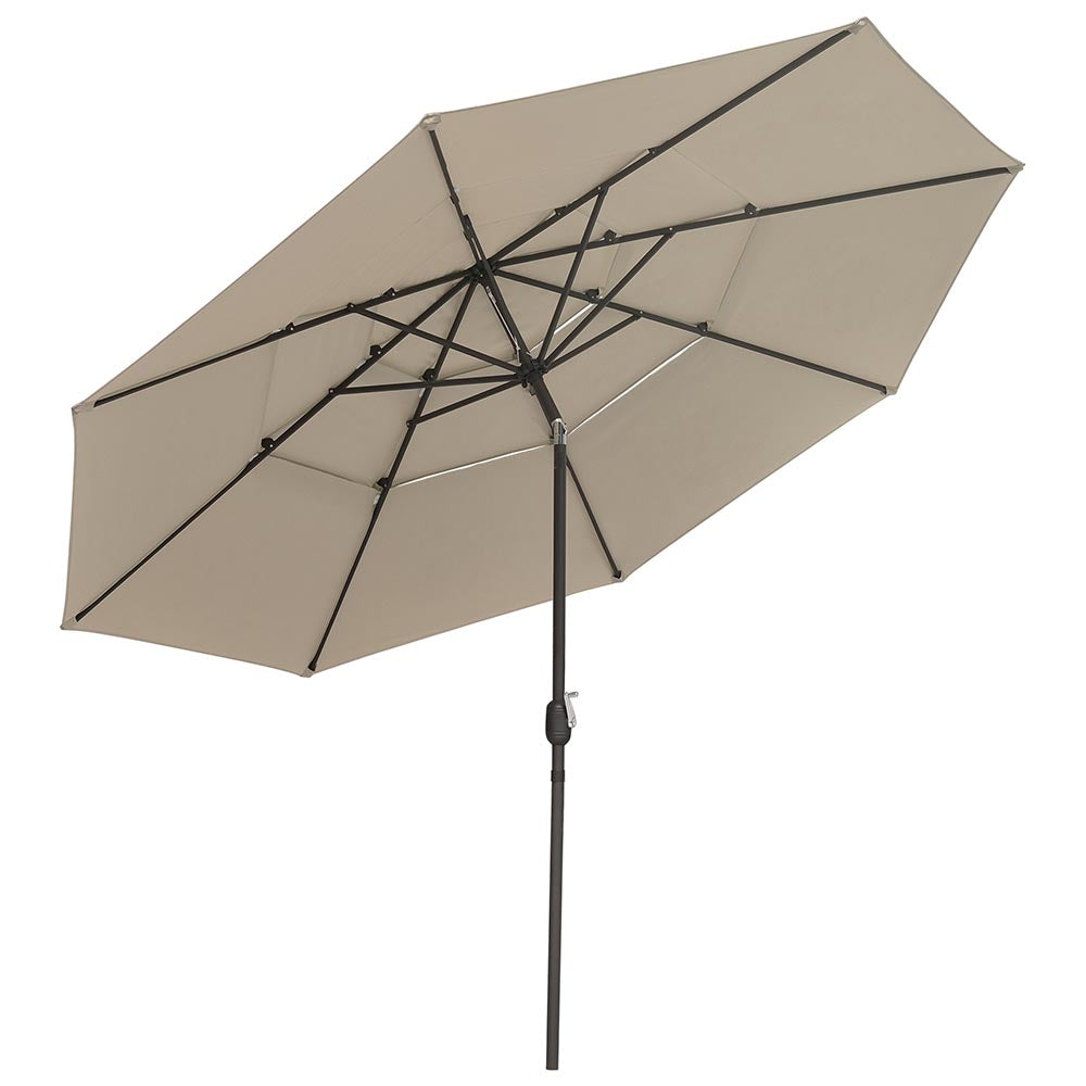 Yescom 11ft 8-Rib Patio Outdoor Market Umbrella 3-Tiered Tilt