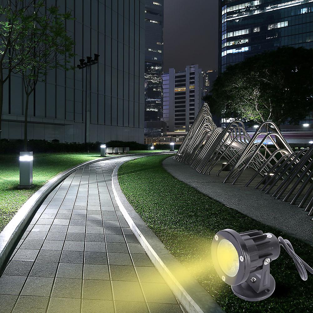 Aluminum 5W LED Lawn Lamp IP65 Waterproof Base Landscape Spot Light for Outdoor Garden Courtyard85-265V 5W Warm Light