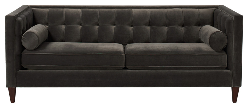 Jack 84 quotModern Tuxedo Tufted Sofa   Transitional   Sofas   by Jennifer Taylor Home  Houzz