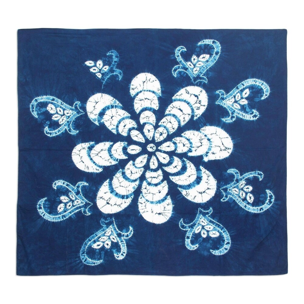 Handmade Flower of ParadiseBatik cotton tablecloth (El Salvador)