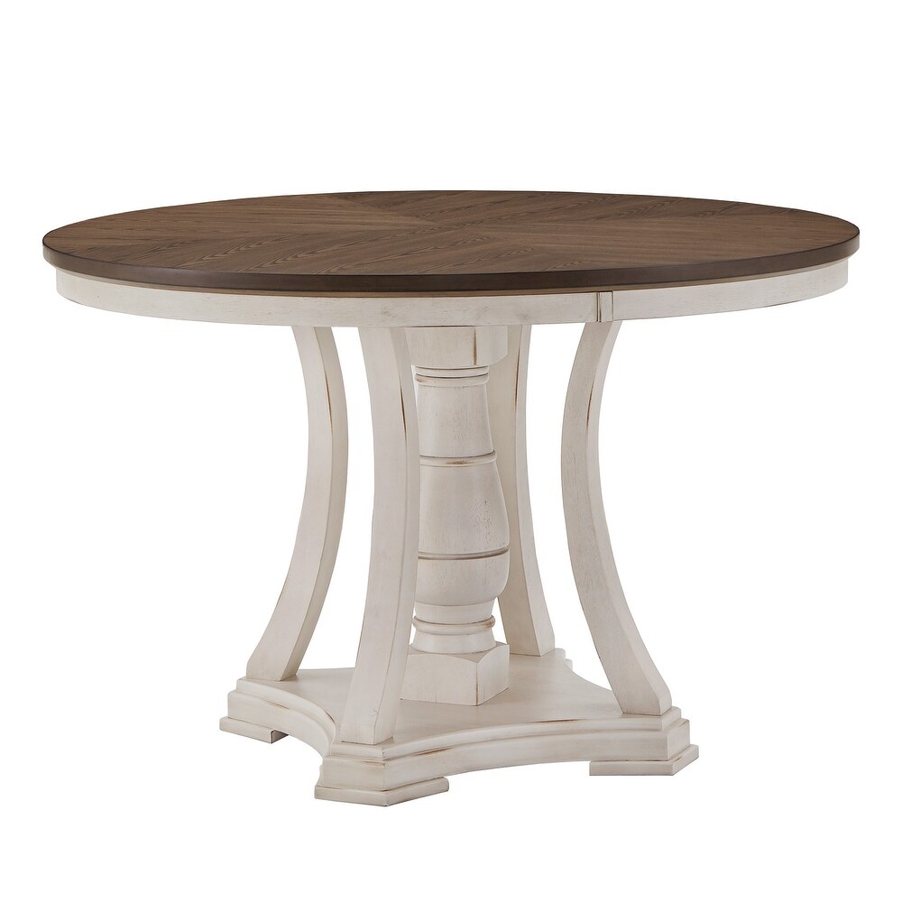 Tournus 4 Person Solid Rubberwood Round Dining Table by iNSPIRE Q Classic