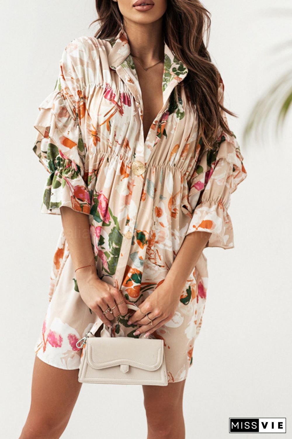 Something Sweet Floral Shirt Dress