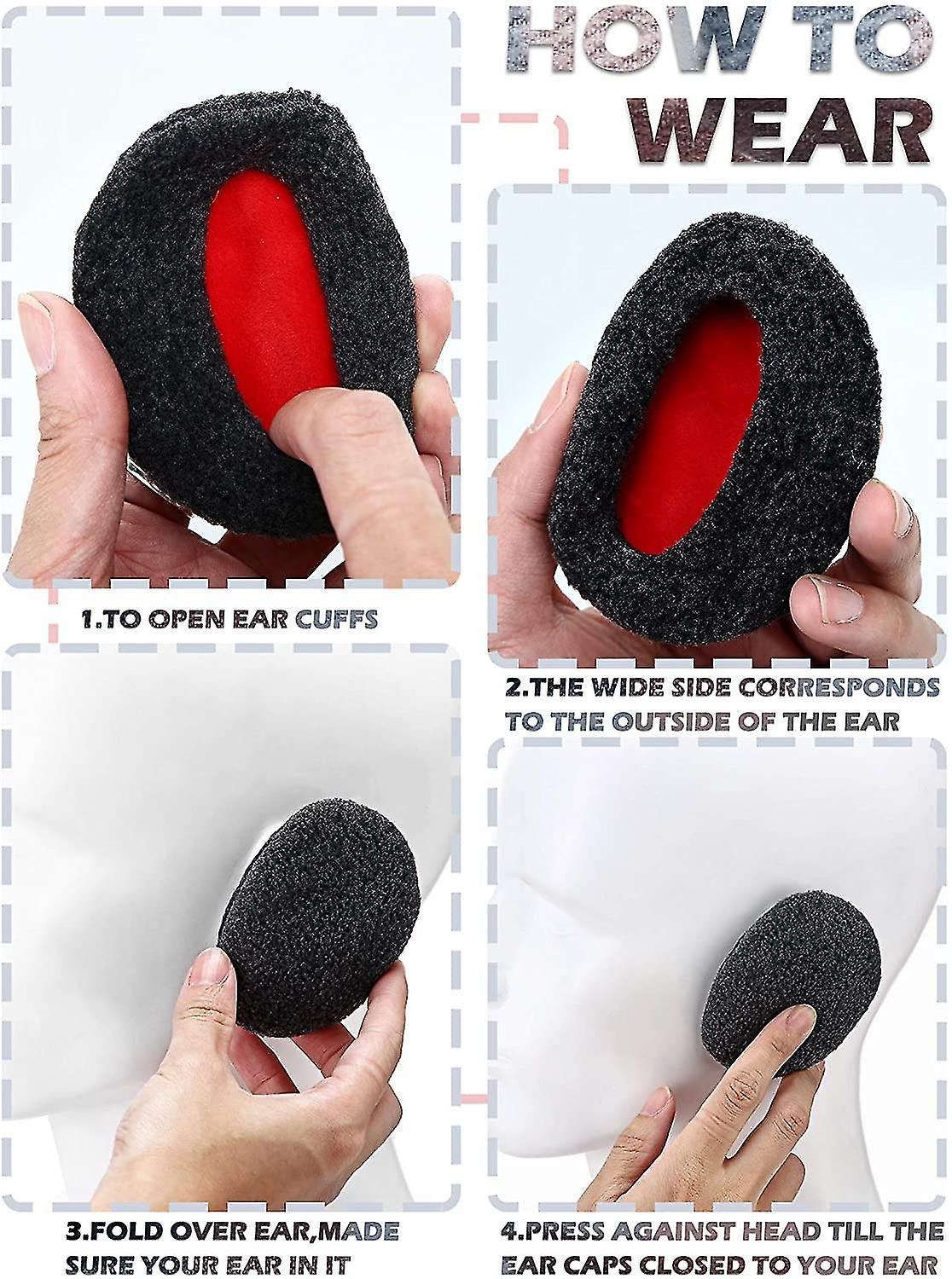 4 Pairs Bandless Ear Muffs Fleece Ear Muffs Thick Winter Ear Covers Cold Weather Ear Warmer For Women