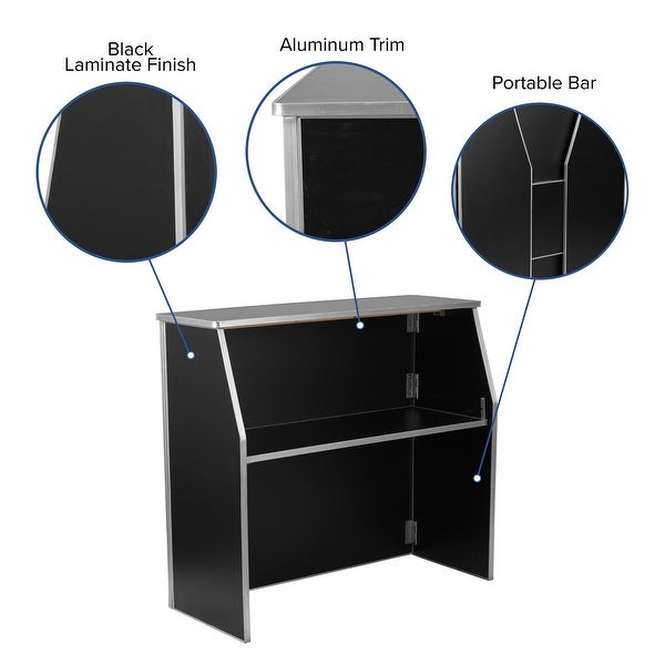 4-foot Laminate Portable Foldable Bar Table - 47.75