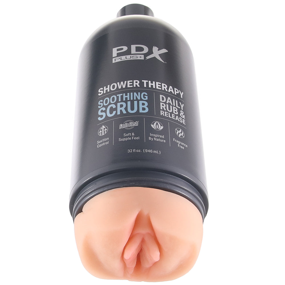 PDX Shower Therapy Soothing Scrub Stroker in Light