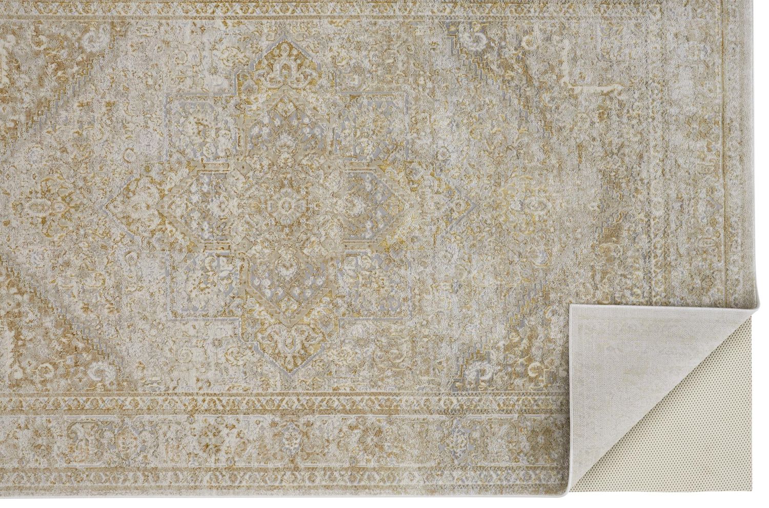 Tripoli Gold and Gray Rug by BD Fine