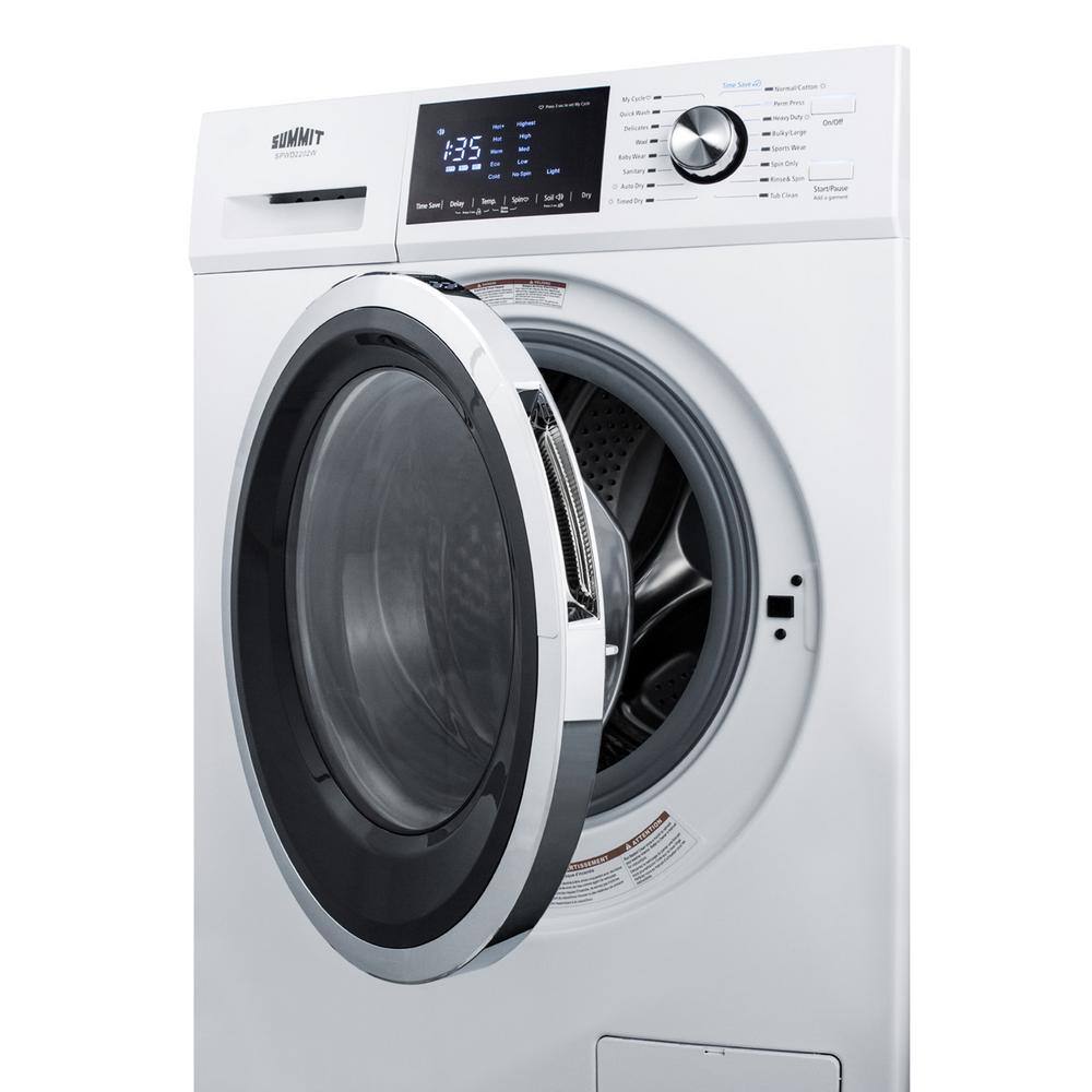 Summit Appliance 2.7 cu. ft. White All-in-One Ventless Electric Washer Dryer Combo SPWD2202WE