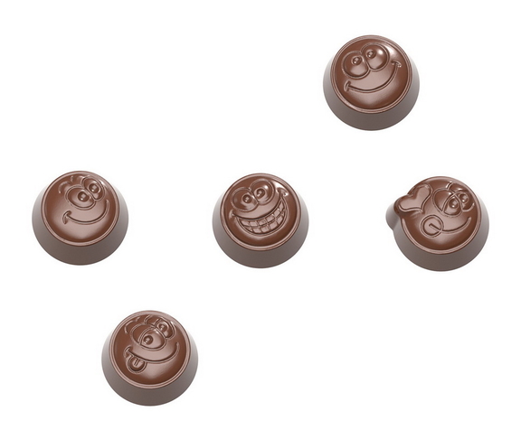 Chocolate World CW1671 Chocolate mould smiley pral...