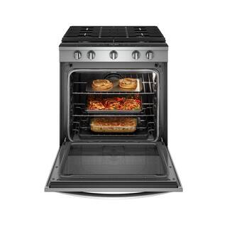 Whirlpool 5.8 cu. ft. Smart Slide-In Gas Range with Air Fry When Connected in Resistant Stainless Steel WEG750H0HZ