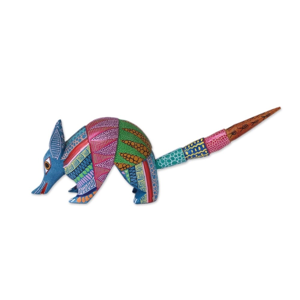 Handmade Armadillo Delight Wood Alebrije Figurine (Mexico)   2.8\