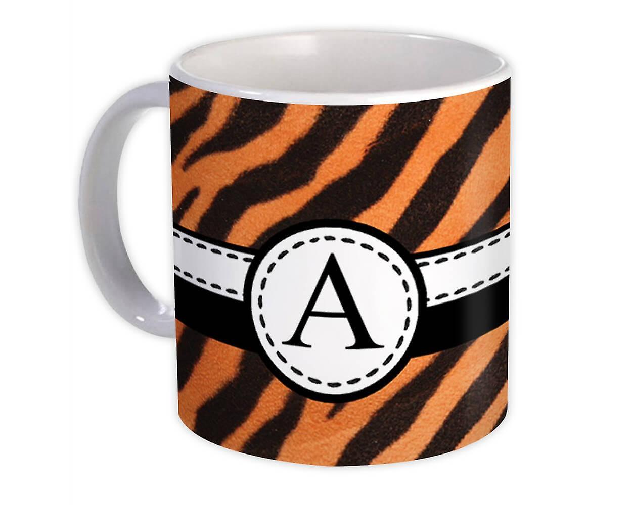 Gift Mug: Monogram Letter A Tiger