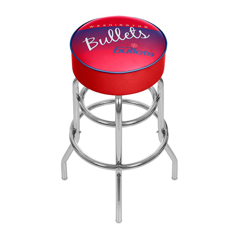 Washington Bullets Hardwood Classics Padded Swivel Bar Stool