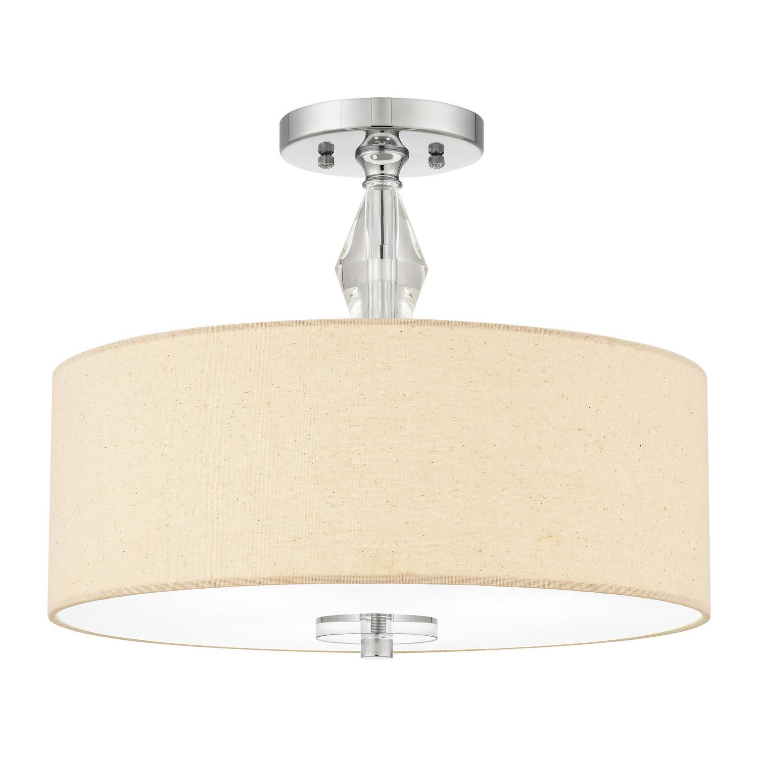 Ashley Harbour Trismen 3-Light Polished Chrome Semi-Flush Mount