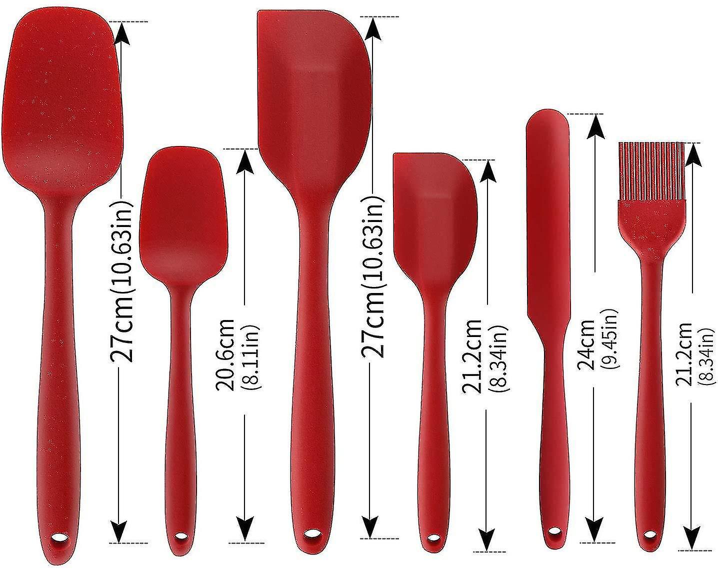 Silicone Spatula Set Silicone Kitchen Utensils Set Heat Resistant Non Stick Coating With Steel Core