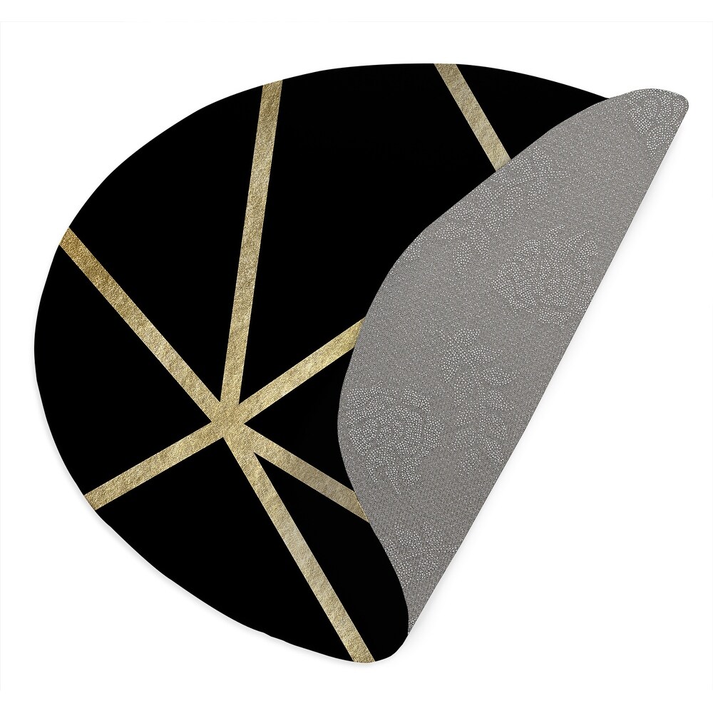 GEM BLACK   GOLD Outdoor Rug By Marina Gutierrez