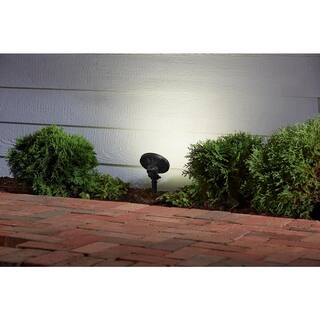 Hampton Bay 9.8-Watt Black Adjustable Light Color Outdoor Integrated LED Landscape Flood Light IWH5101L-2