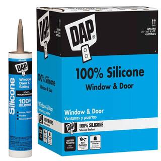 DAP Silicone 10.1 oz. Bronze Window Door and Siding Sealant (12-Pack) 7079808647