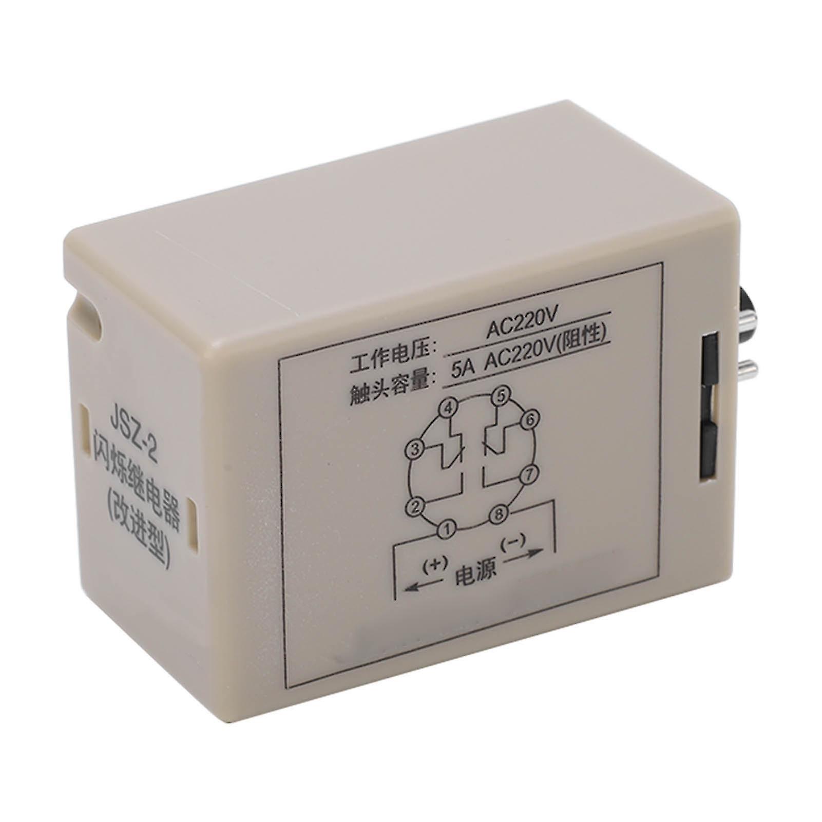 Flasher Relay Time Delay Timer 8 Pin 1S Infinite Loop 5A AC 220V for Machine Control