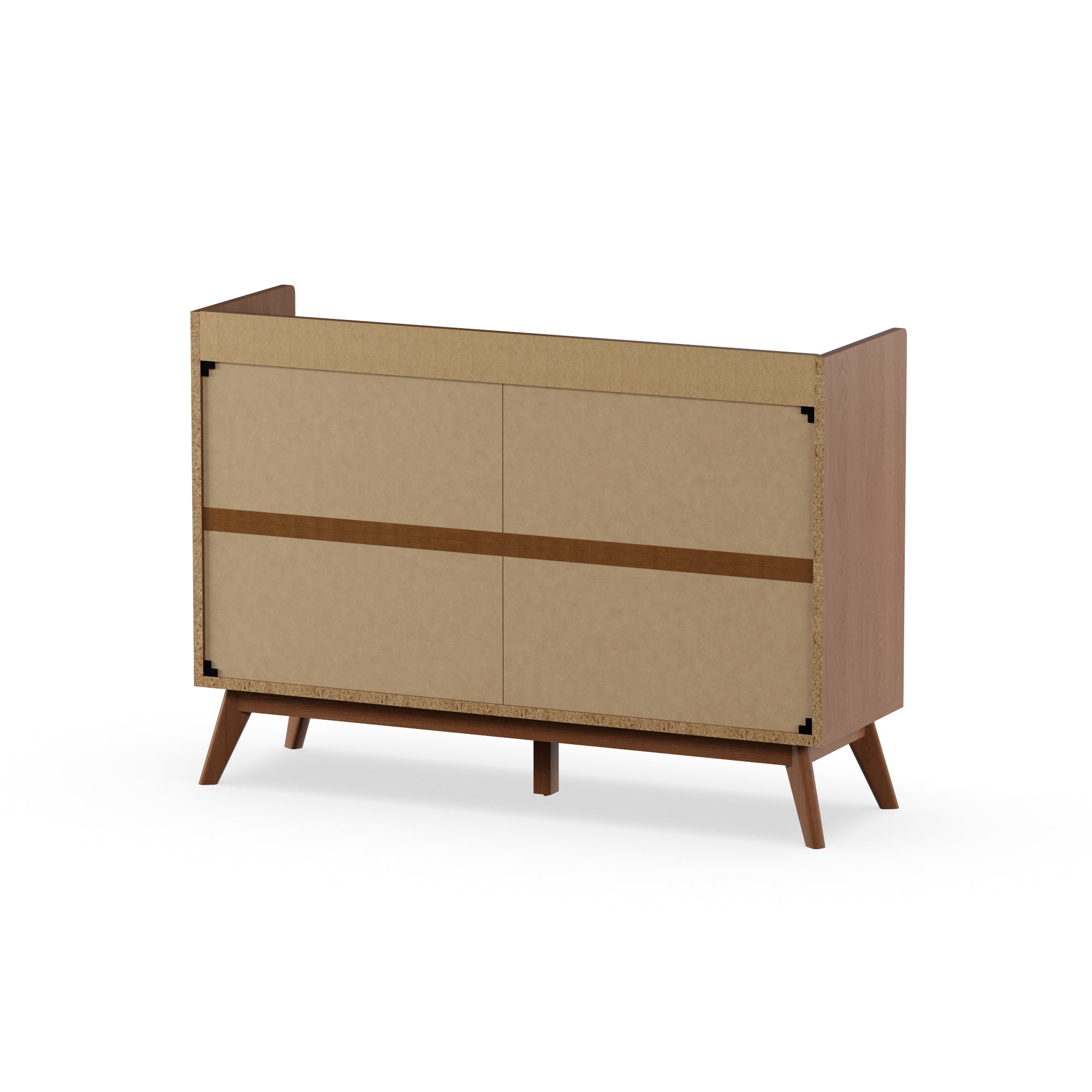 Bartel Modern White and Walnut Wood 6-Drawer Storage Dresser by Bellamy Studios