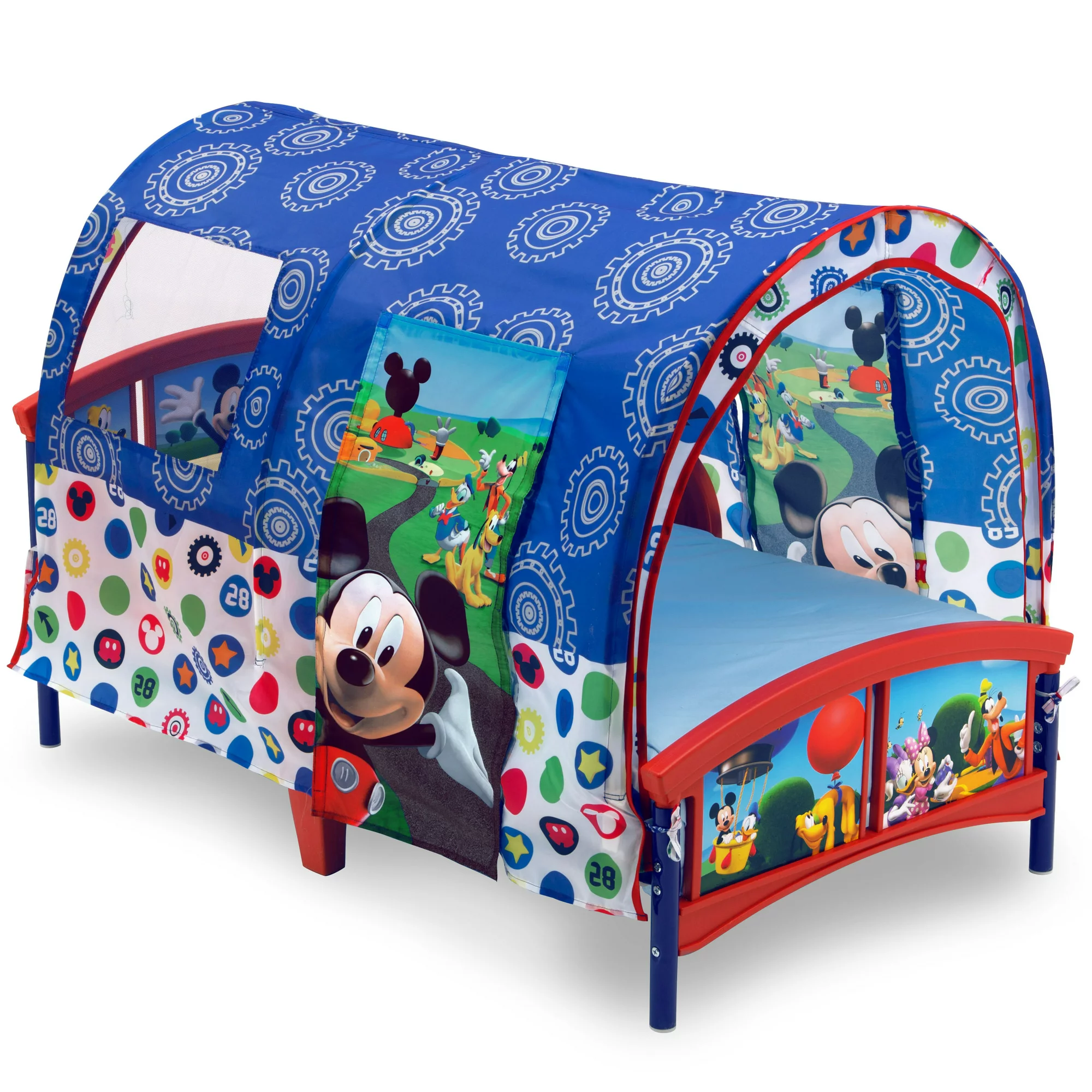 Delta Children Mickey Mouse Plastic Toddler Canopy Bed， Blue