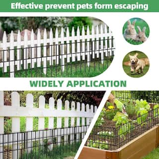 17 in. Metal Garden Fence (10-Pack) TG-B55H-27