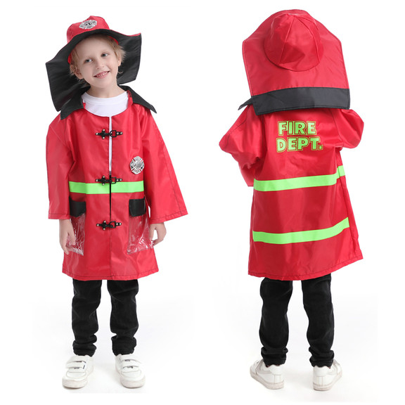 TOPTIE Fire Fighter Costume with Tools for Kids  C...