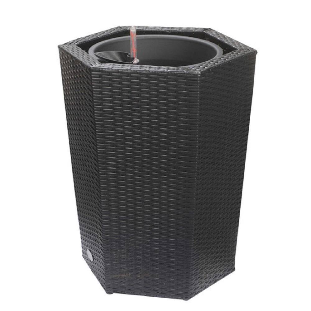 DMC Vista 24 in. Hexagonal Resin Wicker Planter 78375