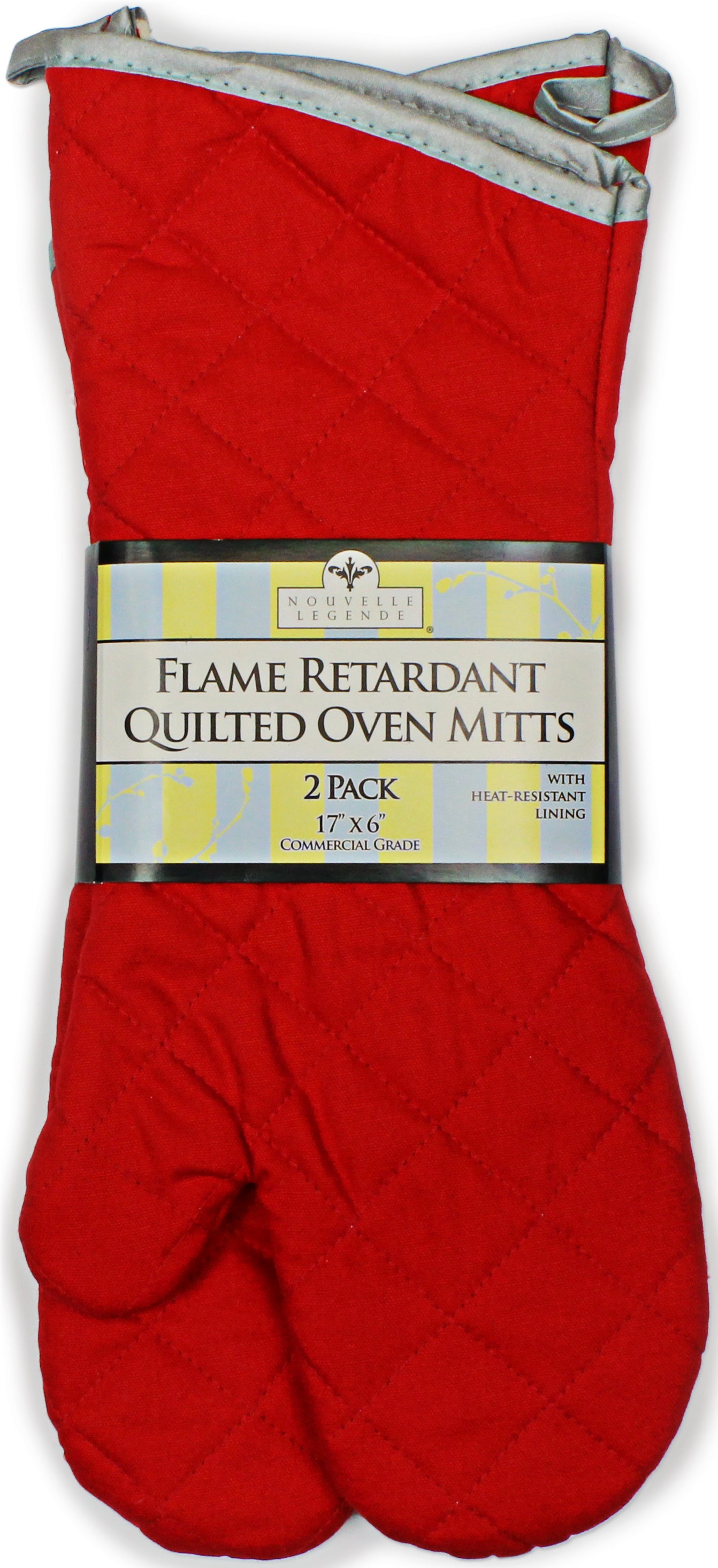 Nouvelle Legende Flame Retardant Kitchen and Outdoors Mitts Quilted (2-Pack = 1 Pair)