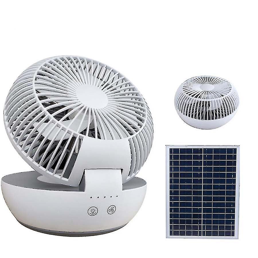 Mini Dc6v Solar Fan Night Light Table Top Type Household   Usb Phone Rechargeable Battery Fan Dropsh