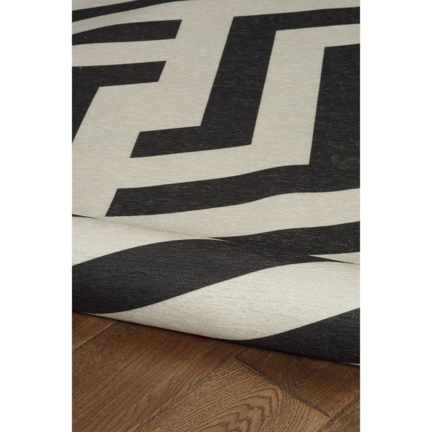 Jasile Washable Outdoor Rug Ivory black Linon