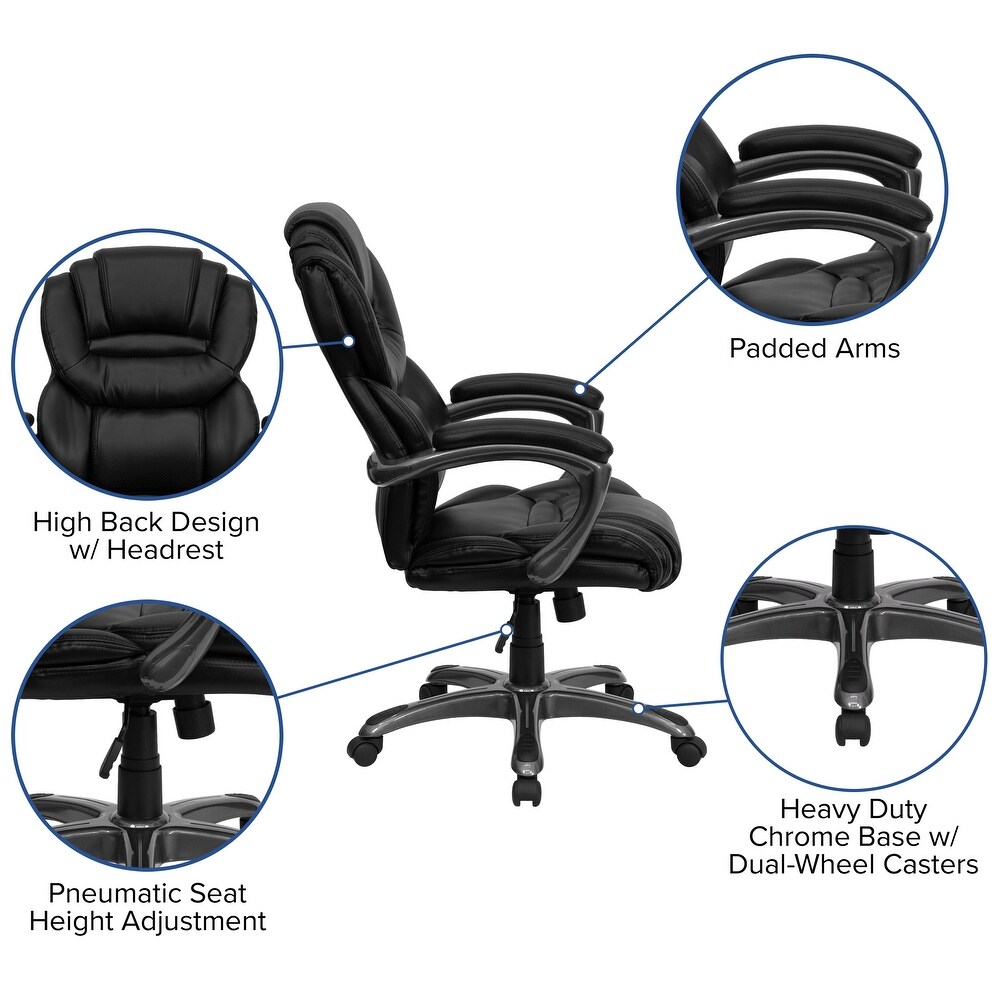 High Back Executive Swivel Ergonomic Office Chair with Accent Layered Seat