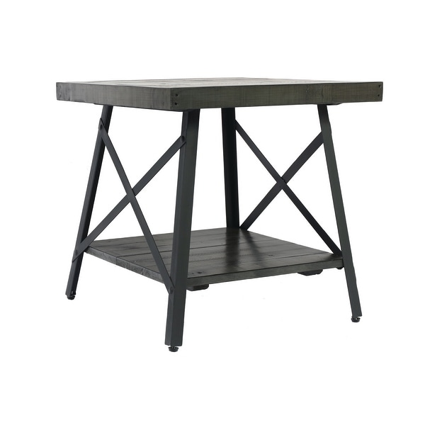 Carbon Loft Oliver Modern Rustic Wood End Table