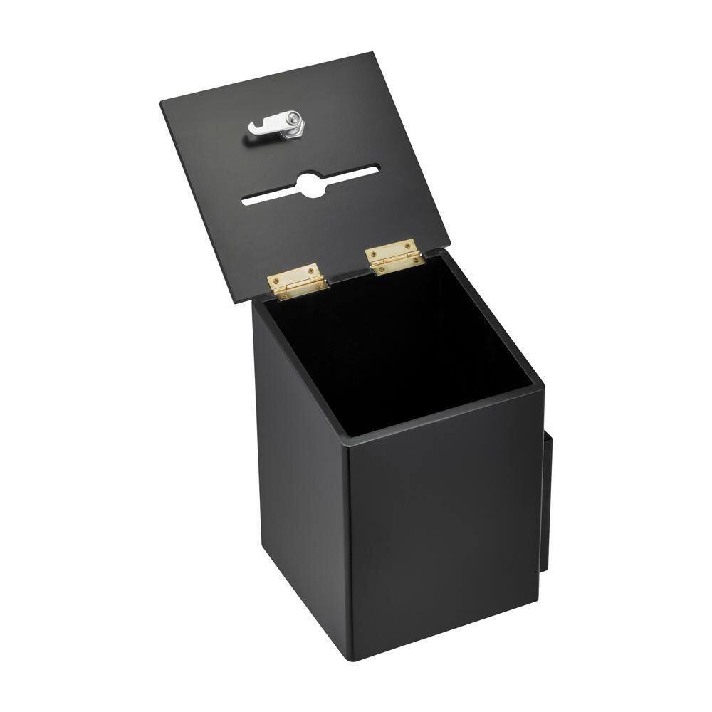 AdirOffice Squared Wood Locking Suggestion Box Black with Suggestion Cards 632-01-BLK-PKG