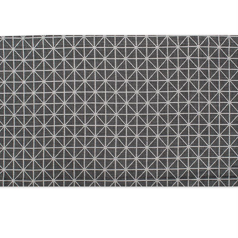 72 White and Black Geometric Rectangular Table Runner