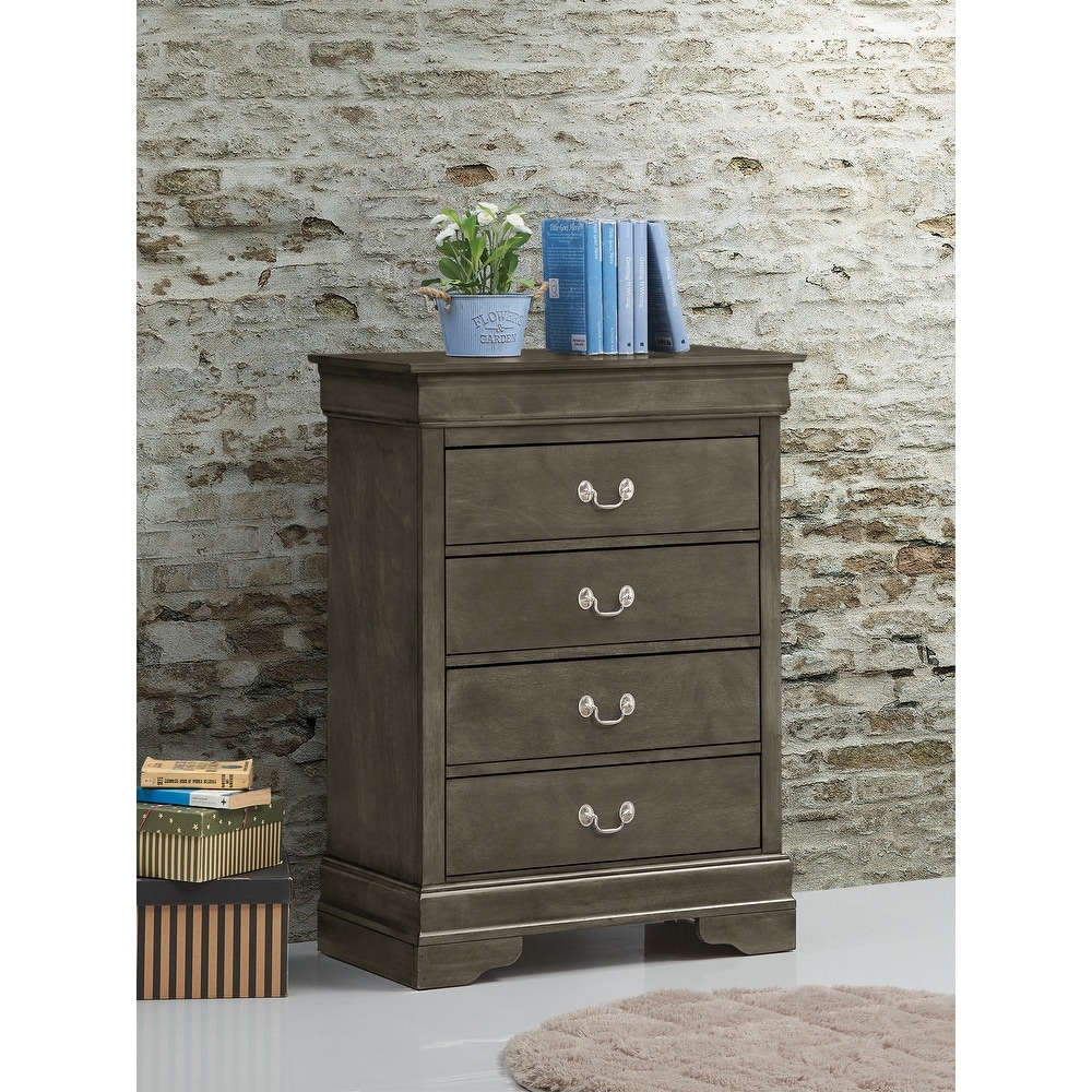 Louis Phillipe 4 Drawer Chest of Drawers (31 in L. X 16 in W. X 41 in H)