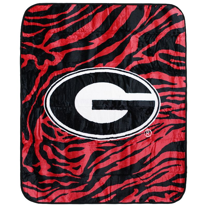 NCAA Georgia Bulldogs Soft Raschel Throw Blanket