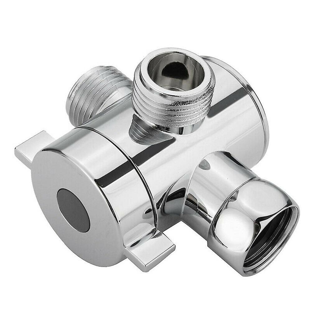 1/2 Inch 3-way T-adapter Bath Shower Head Arm Mounted Diverter Valve Tap No.306176