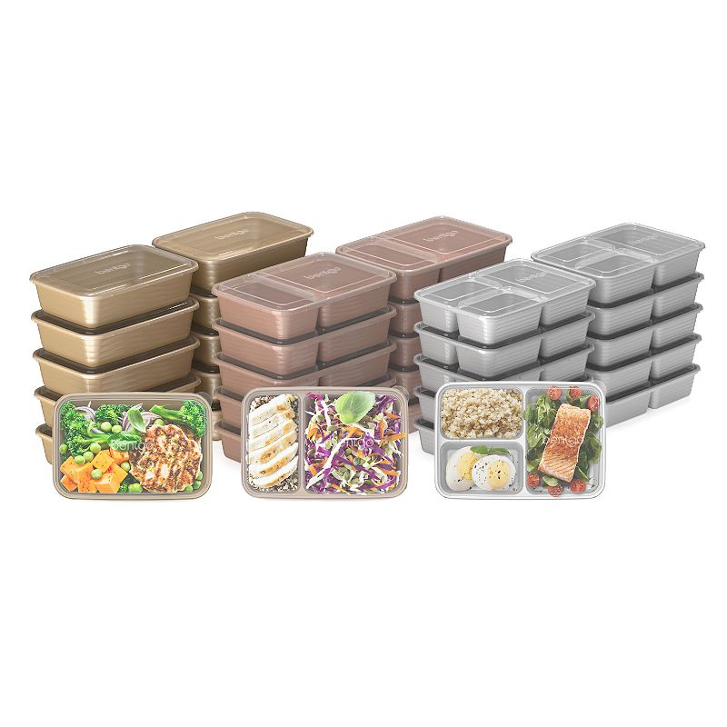 Bentgo Prep Gleam Metallics Collection 60-Piece Meal Prep Kit