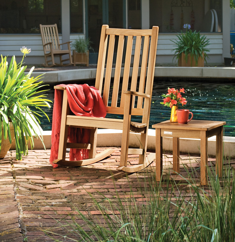 Classic Rocking Chair  Natural   Transitional   Outdoor Rocking Chairs   by Oxford Garden  Houzz