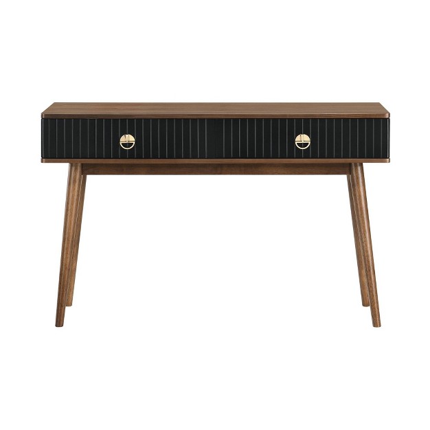 Amigo Veneer Wood Console Table Black walnut Armen Living