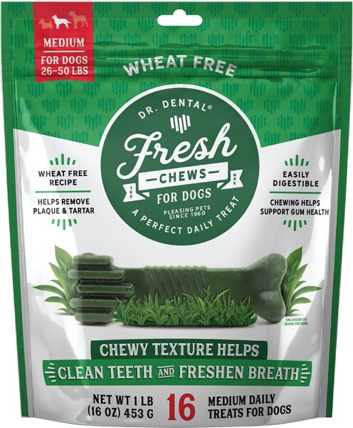 Dr. Dental Fresh Chews Medium Dental Dog Treats