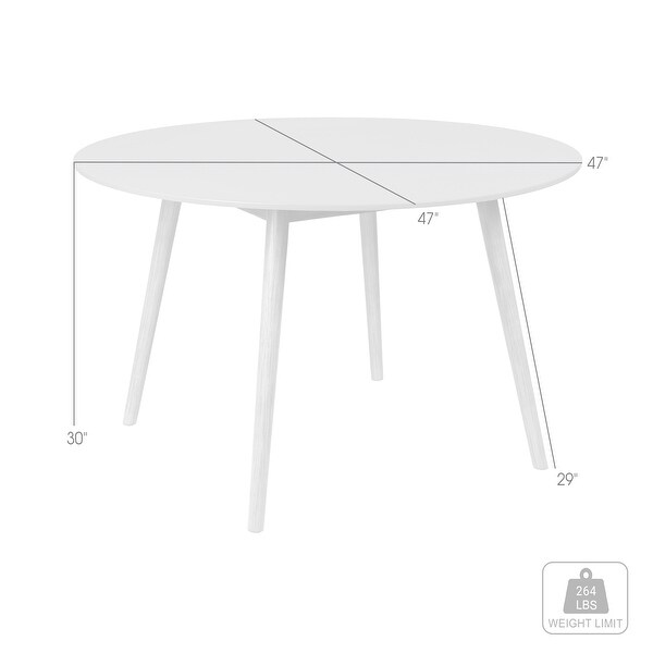 Sydney Modern Round Concrete and Wood Indoor Outdoor Dining Table