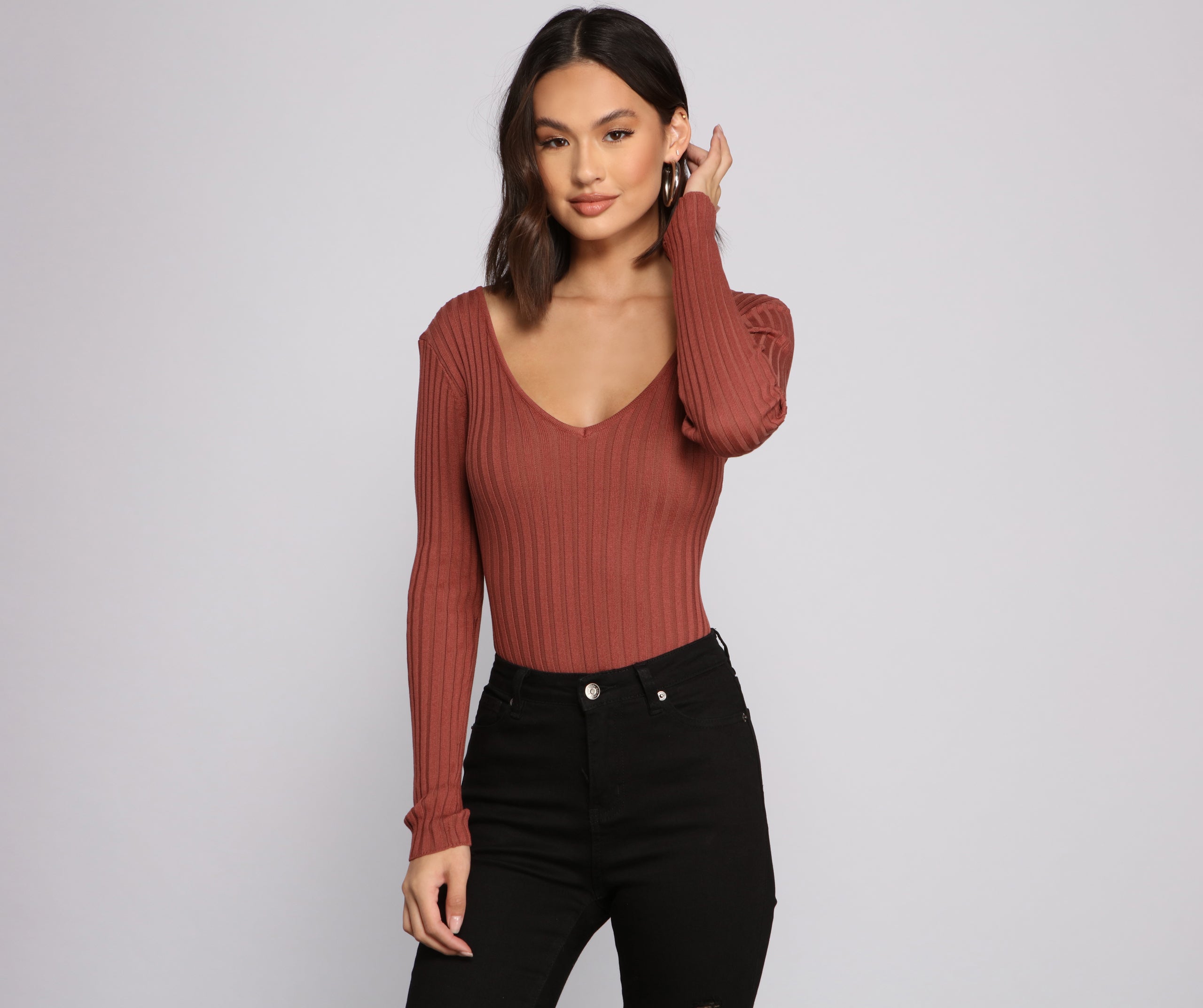 Layer Up Basic Ribbed Knit Bodysuit