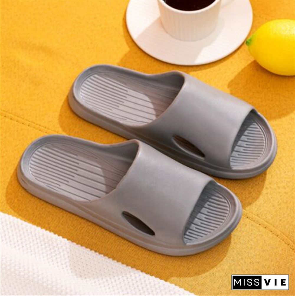 Slippers EVA Soft Sole Slide Sandals Men Women Indoor Bathroom Comfortable Non-slip Home Slippers