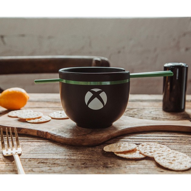 Ukonic Xbox Series X Logo 20 ounce Ramen Bowl And Chopstick Set