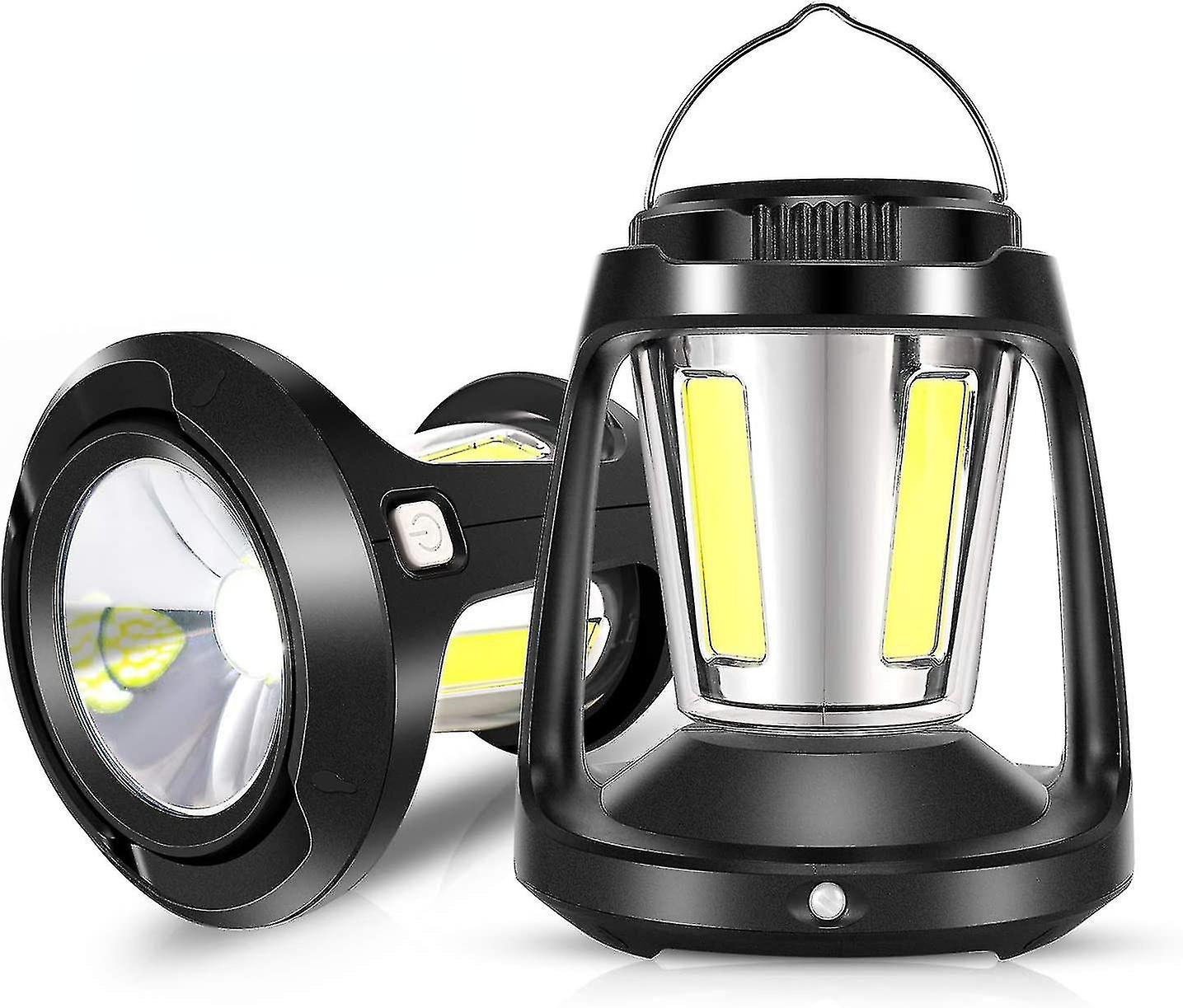 Camping Light With Sensor Function， Battery Powered 1800 Lumen Cob Camping Light 3 D Battery (included) Very Suitable For Hurricane， Camping And Emerg