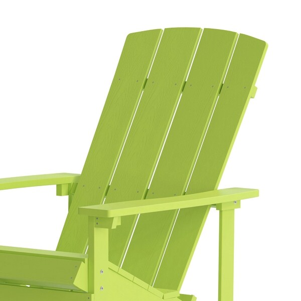 Allweather Poly Resin Wood Outdoor Adirondack Chair (Set of 4)