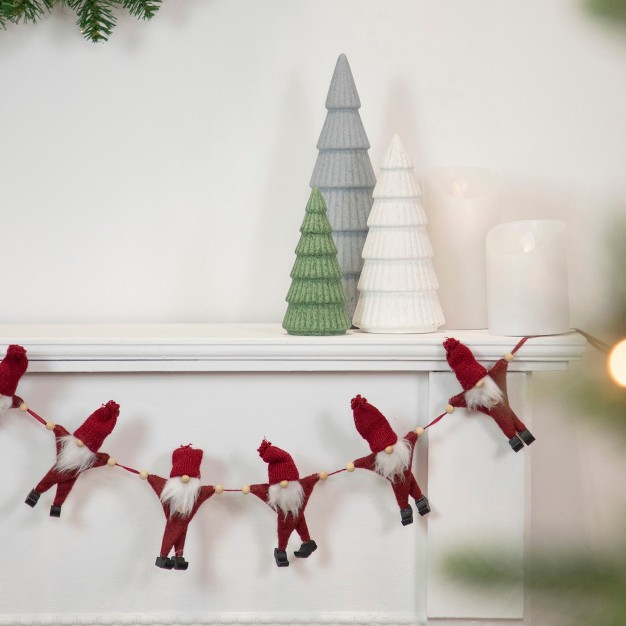 Red And White Knit Gnome Novelty Christmas Garland