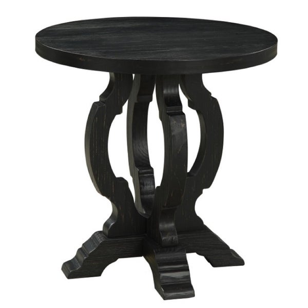 Somette Orchard Black Rub Orchard Park Accent Table - 27